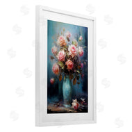 LSR Creative Studio | Blue Vase with Pink Roses
