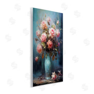 LSR Creative Studio | Blue Vase with Pink Roses