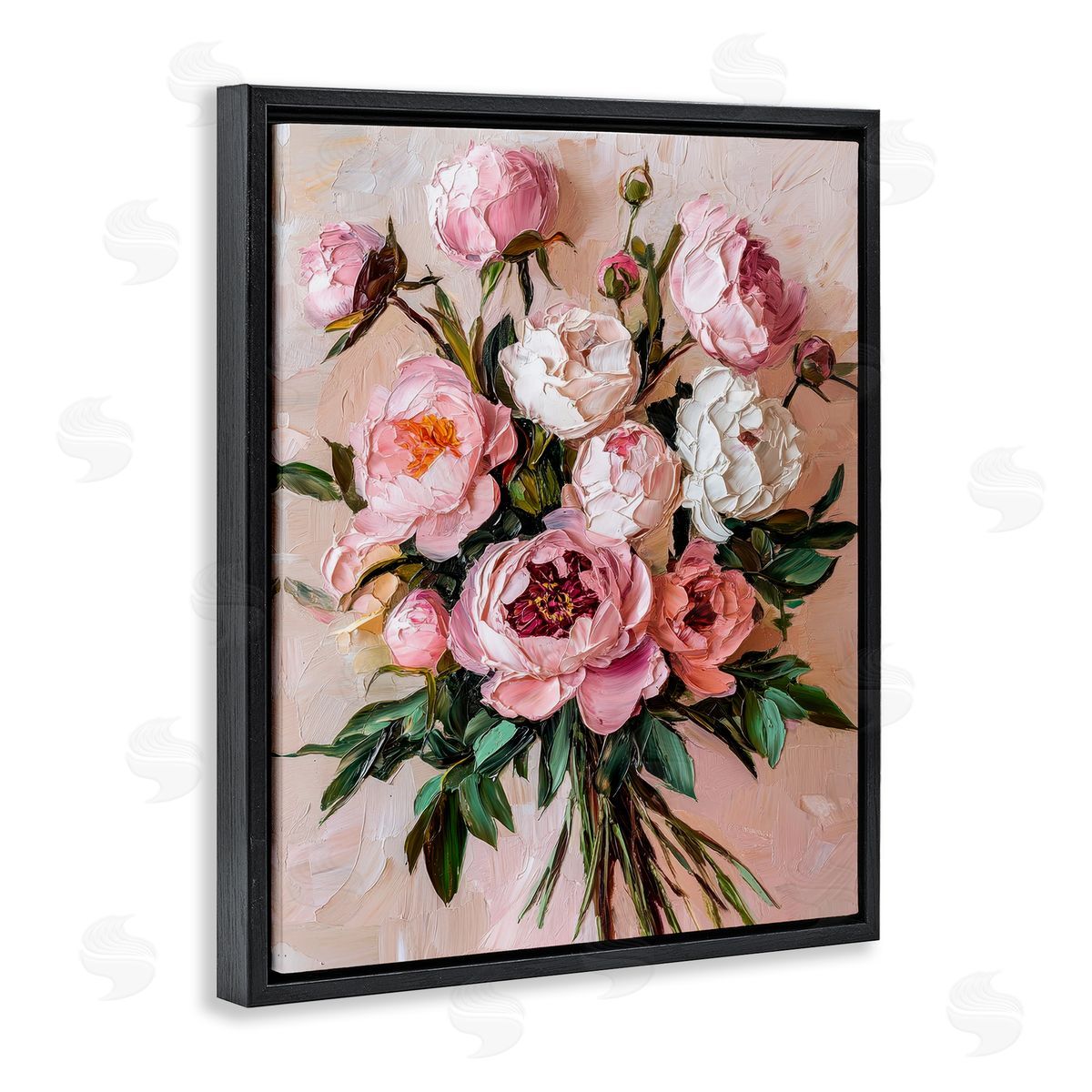 Petal Prints Design Romantic Peonies Bouquet Canvas Wall Art Print