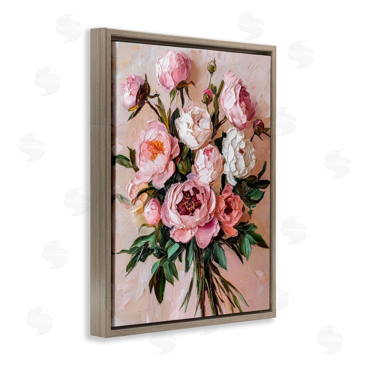 Petal Prints Design Romantic Peonies Bouquet Canvas Wall Art Print