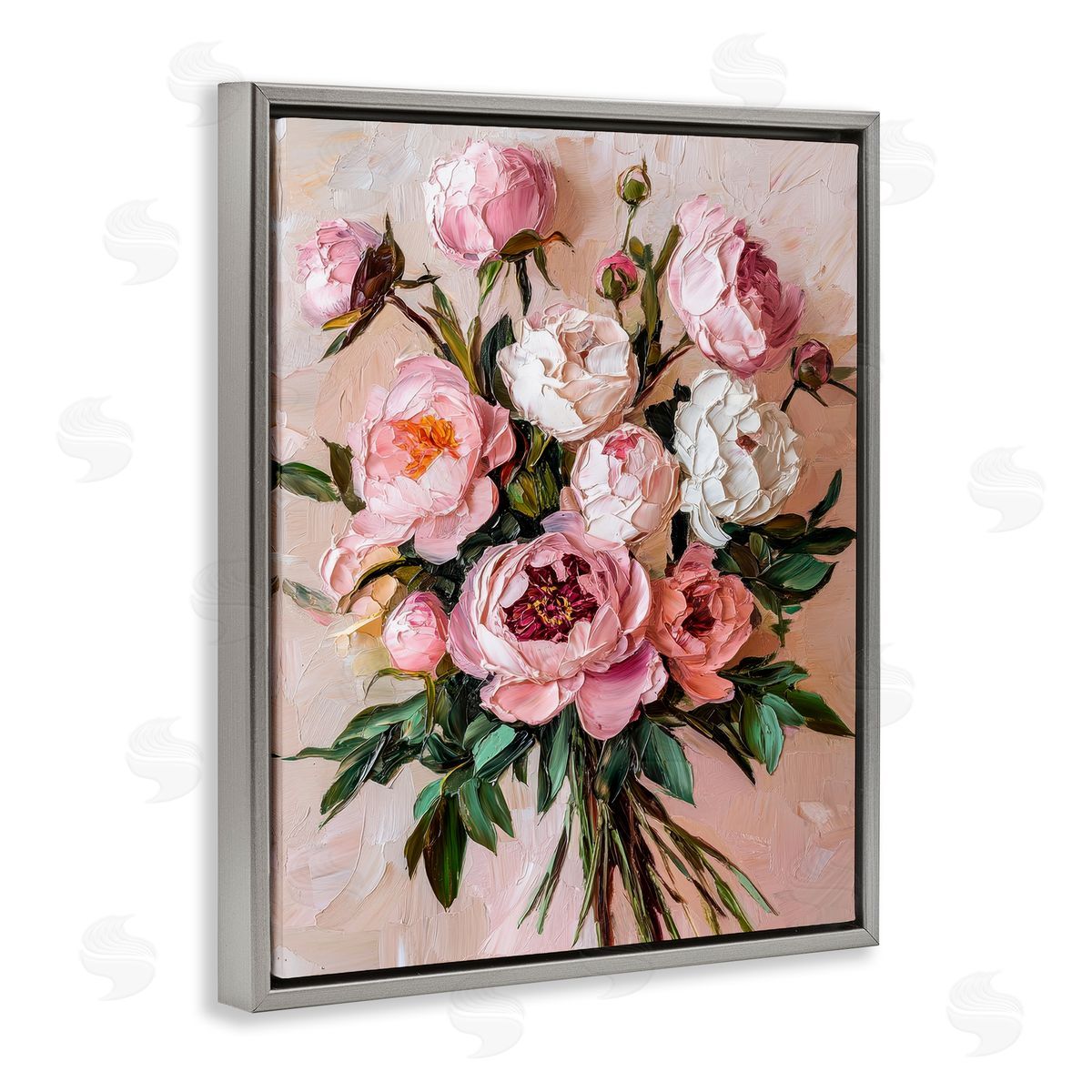Petal Prints Design Romantic Peonies Bouquet Canvas Wall Art Print