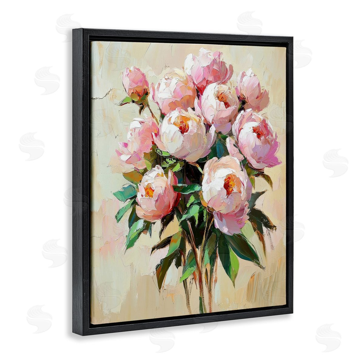 Petal Prints Design Sunshine Peonies Bouquet Canvas Wall Art Print