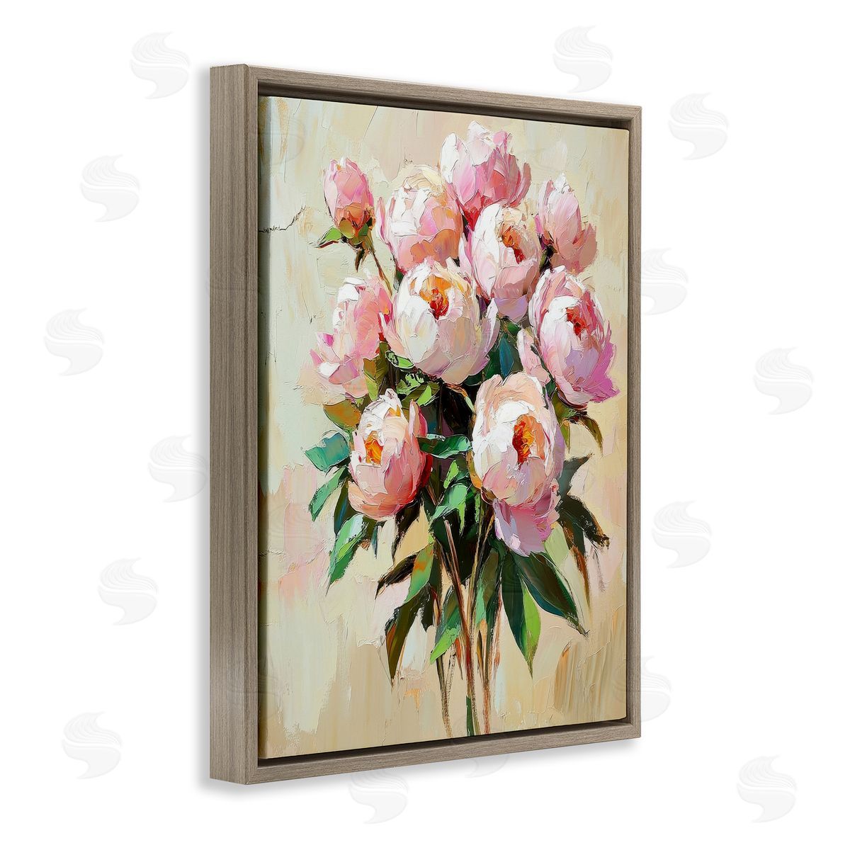 Petal Prints Design Sunshine Peonies Bouquet Canvas Wall Art Print