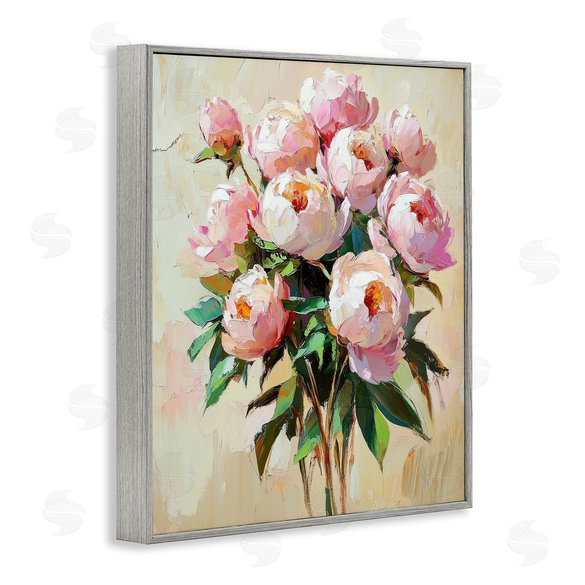 Petal Prints Design Sunshine Peonies Bouquet Canvas Wall Art Print
