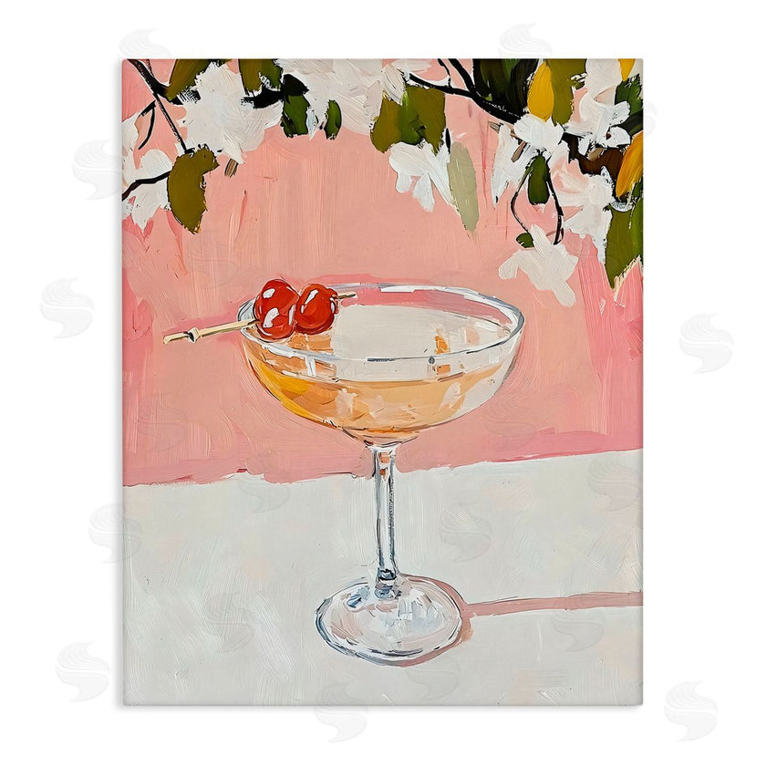 Riley B | Pink Cocktail with Apple Blossoms