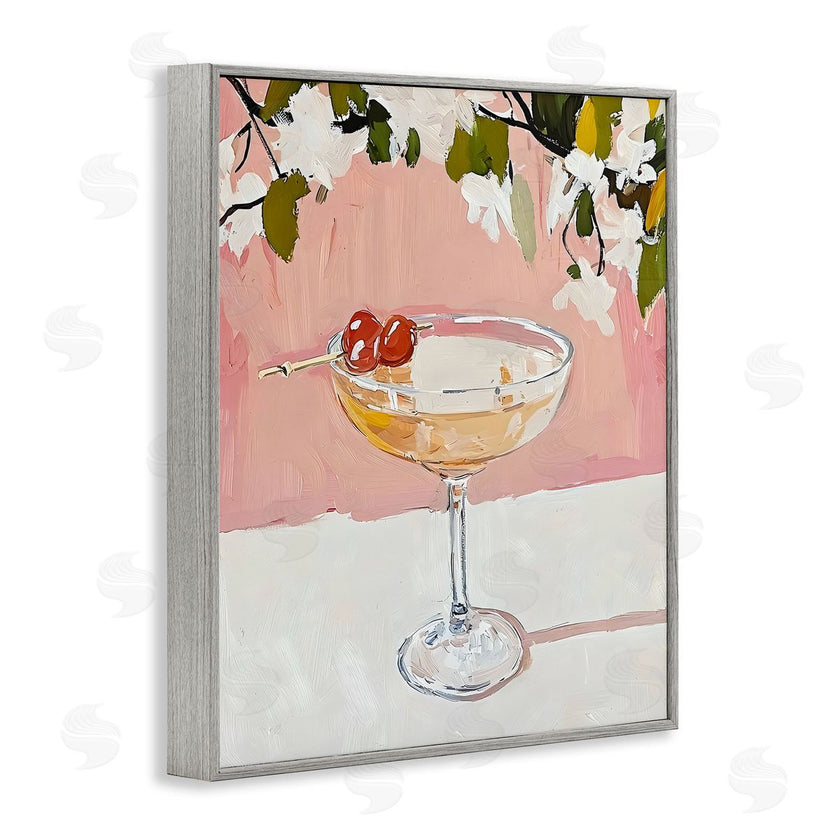 Riley B | Pink Cocktail with Apple Blossoms