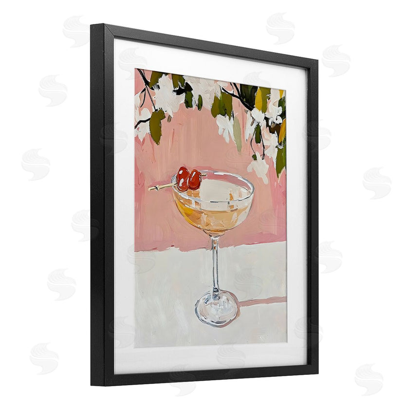 Riley B | Pink Cocktail with Apple Blossoms