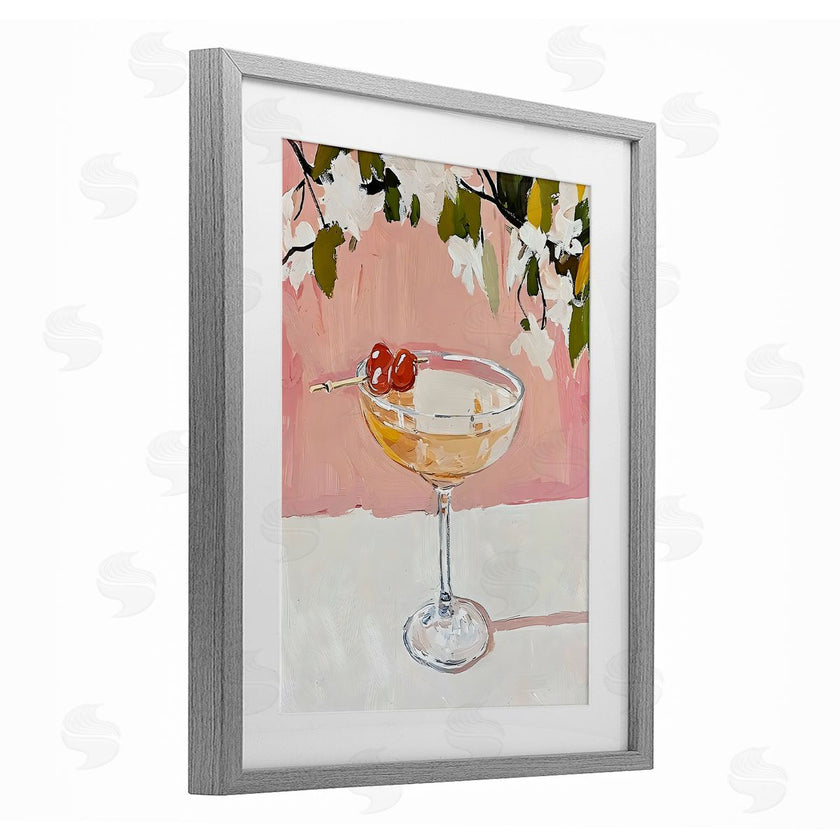 Riley B | Pink Cocktail with Apple Blossoms