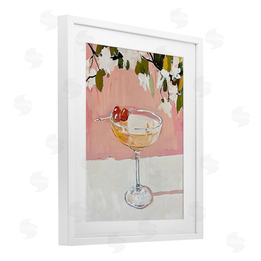 Riley B | Pink Cocktail with Apple Blossoms
