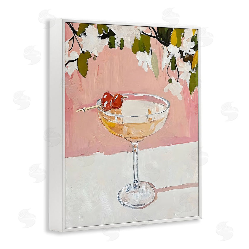 Riley B | Pink Cocktail with Apple Blossoms