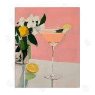 Riley B | Pink Cocktail with Lemons