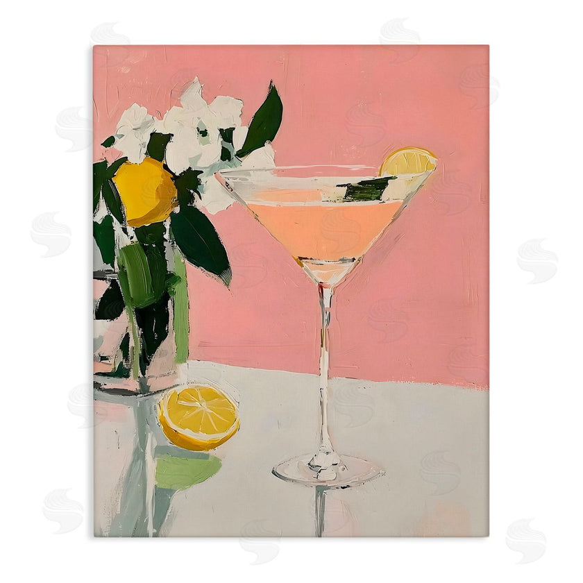 Riley B | Pink Cocktail with Lemons