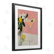 Riley B | Pink Cocktail with Lemons