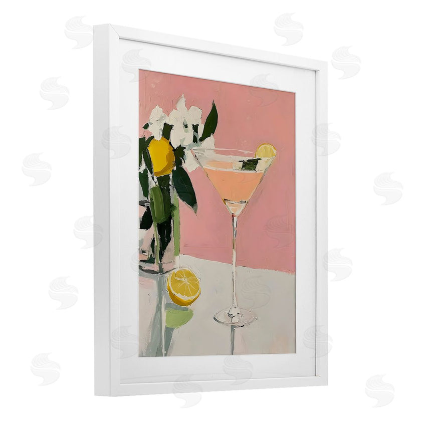Riley B | Pink Cocktail with Lemons