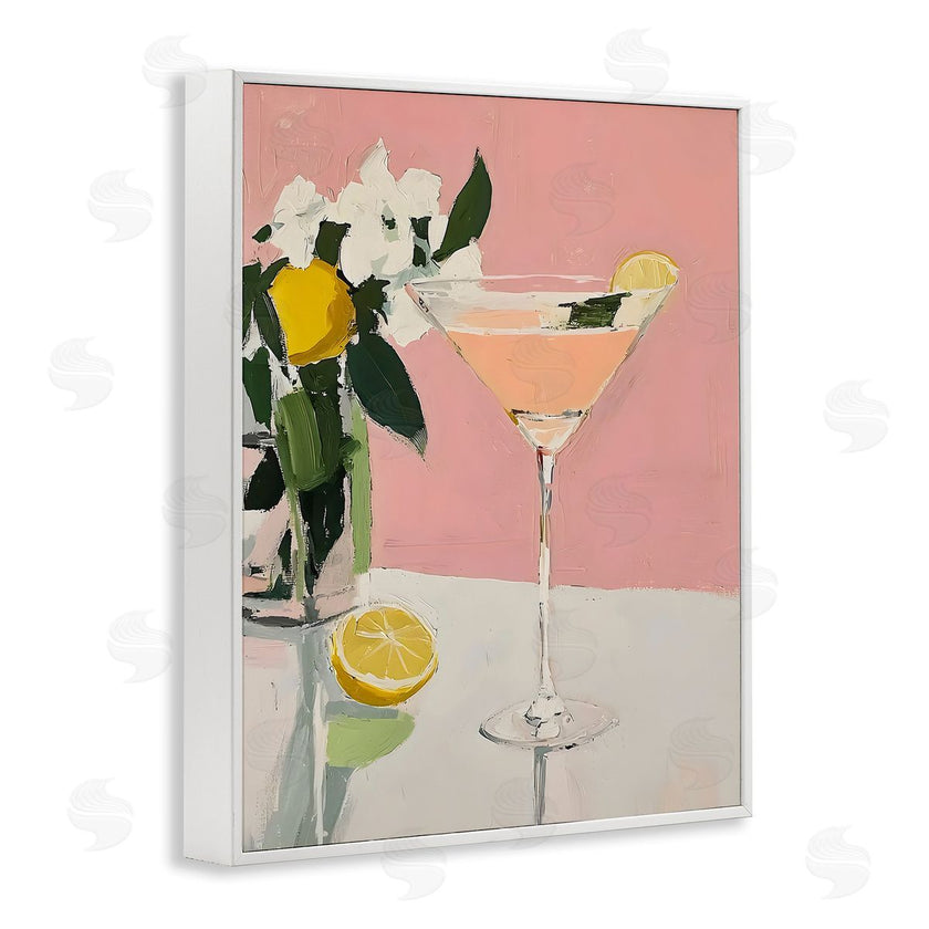 Riley B | Pink Cocktail with Lemons