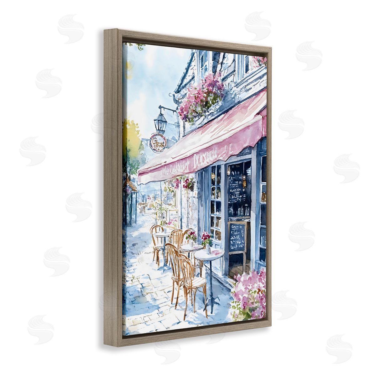 LSR Creative Studio Quaint Cafe in Pastel Canvas Wall Art Print