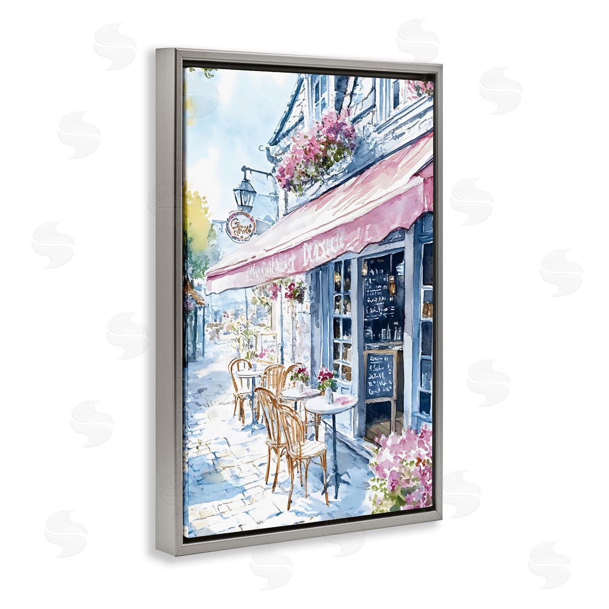 LSR Creative Studio Quaint Cafe in Pastel Canvas Wall Art Print