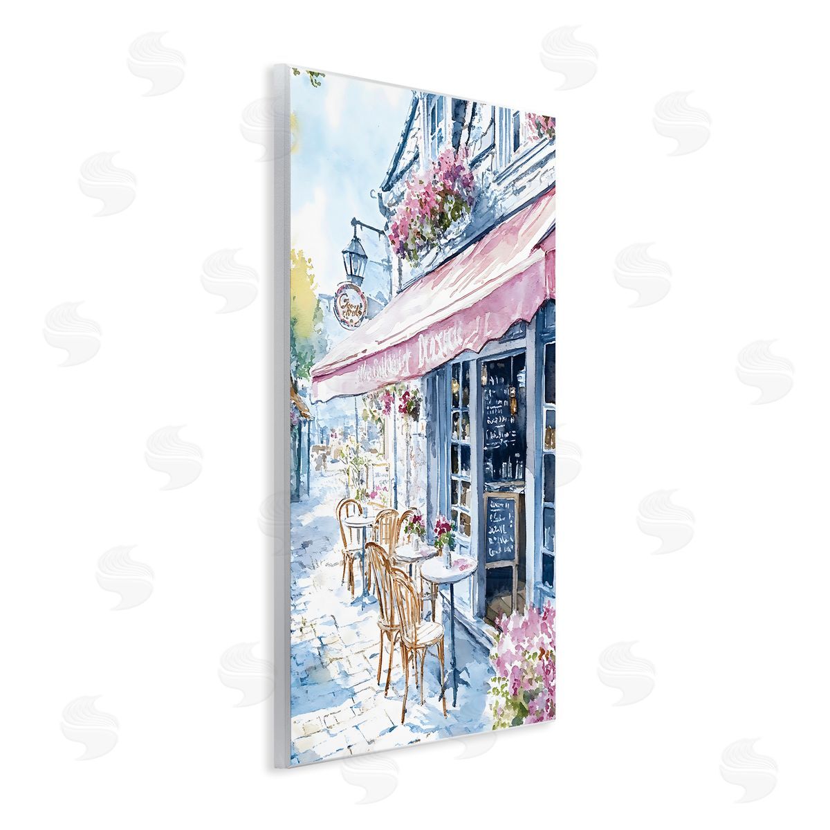 LSR Creative Studio Quaint Cafe in Pastel Canvas Wall Art Print