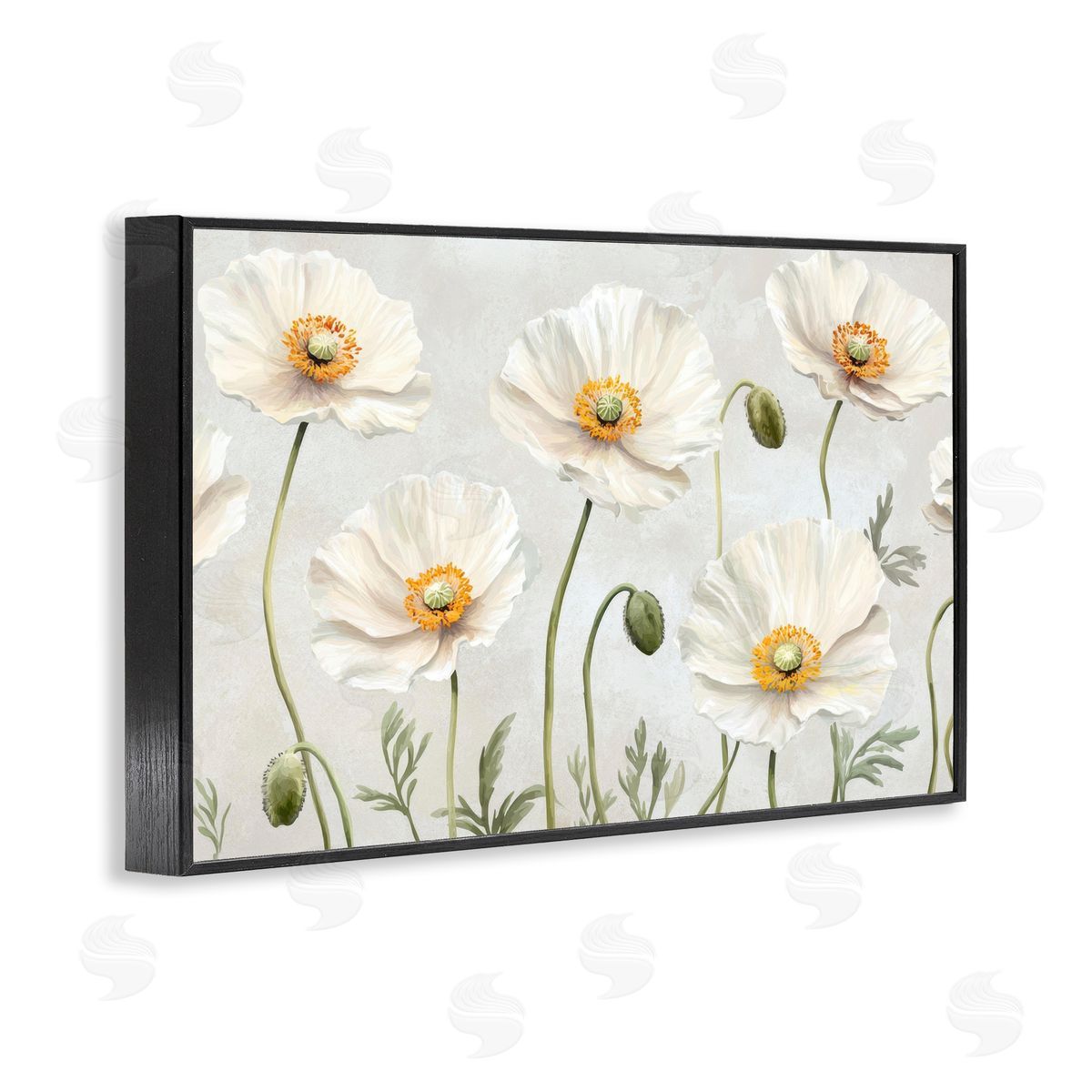 Petal Prints Design Buds And Daisies Floral Canvas Wall Art Print