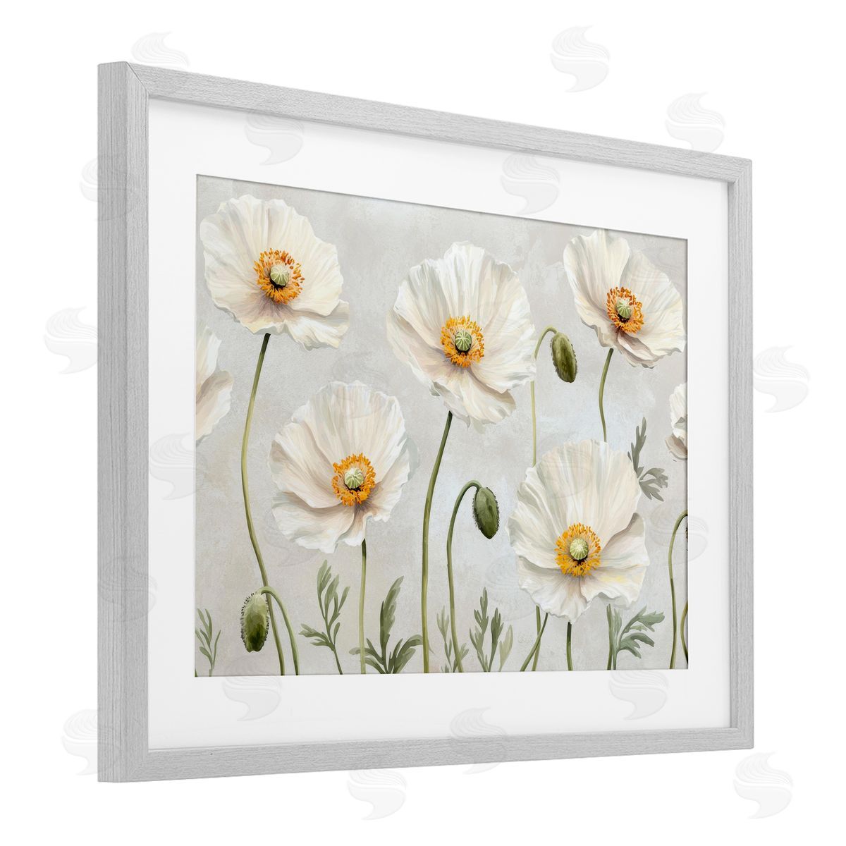 Petal Prints Design Buds And Daisies Floral Canvas Wall Art Print