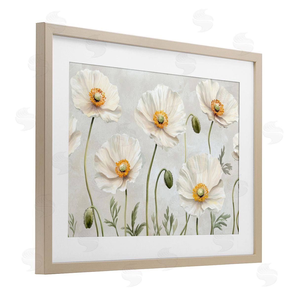 Petal Prints Design Buds And Daisies Floral Canvas Wall Art Print
