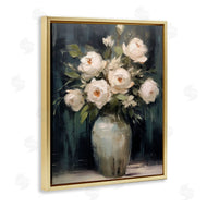 LSR Creative Studio | White Roses in Dark Vase