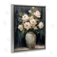 LSR Creative Studio | White Roses in Dark Vase