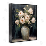 LSR Creative Studio | White Roses in Dark Vase