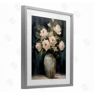 LSR Creative Studio | White Roses in Dark Vase