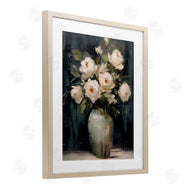 LSR Creative Studio | White Roses in Dark Vase