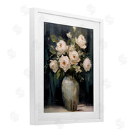 LSR Creative Studio | White Roses in Dark Vase