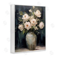 LSR Creative Studio | White Roses in Dark Vase