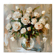 LSR Creative Studio | White Roses In Vase