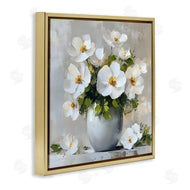 LSR Creative Studio | White Anemones in Silver Vase