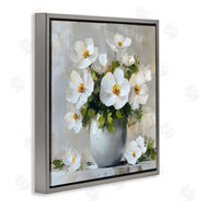 LSR Creative Studio | White Anemones in Silver Vase