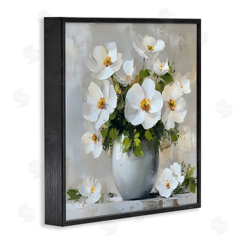LSR Creative Studio | White Anemones in Silver Vase