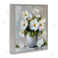 LSR Creative Studio | White Anemones in Silver Vase