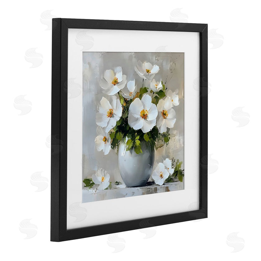 LSR Creative Studio | White Anemones in Silver Vase