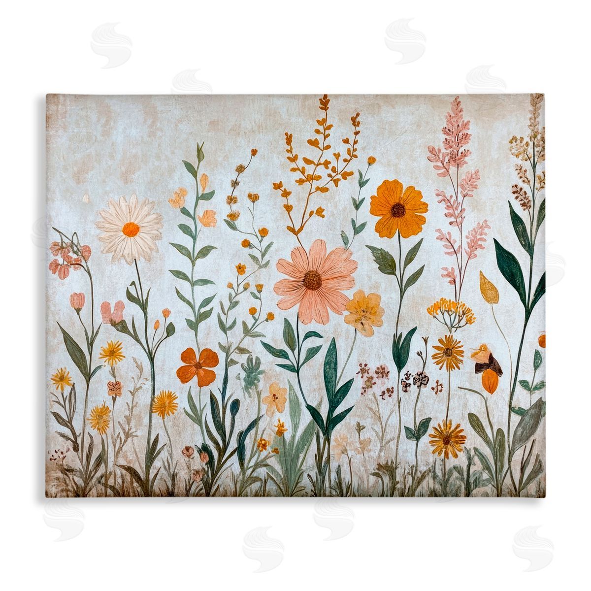 Petal Prints Design Fall Flowers Foliage Canvas Wall Art Print