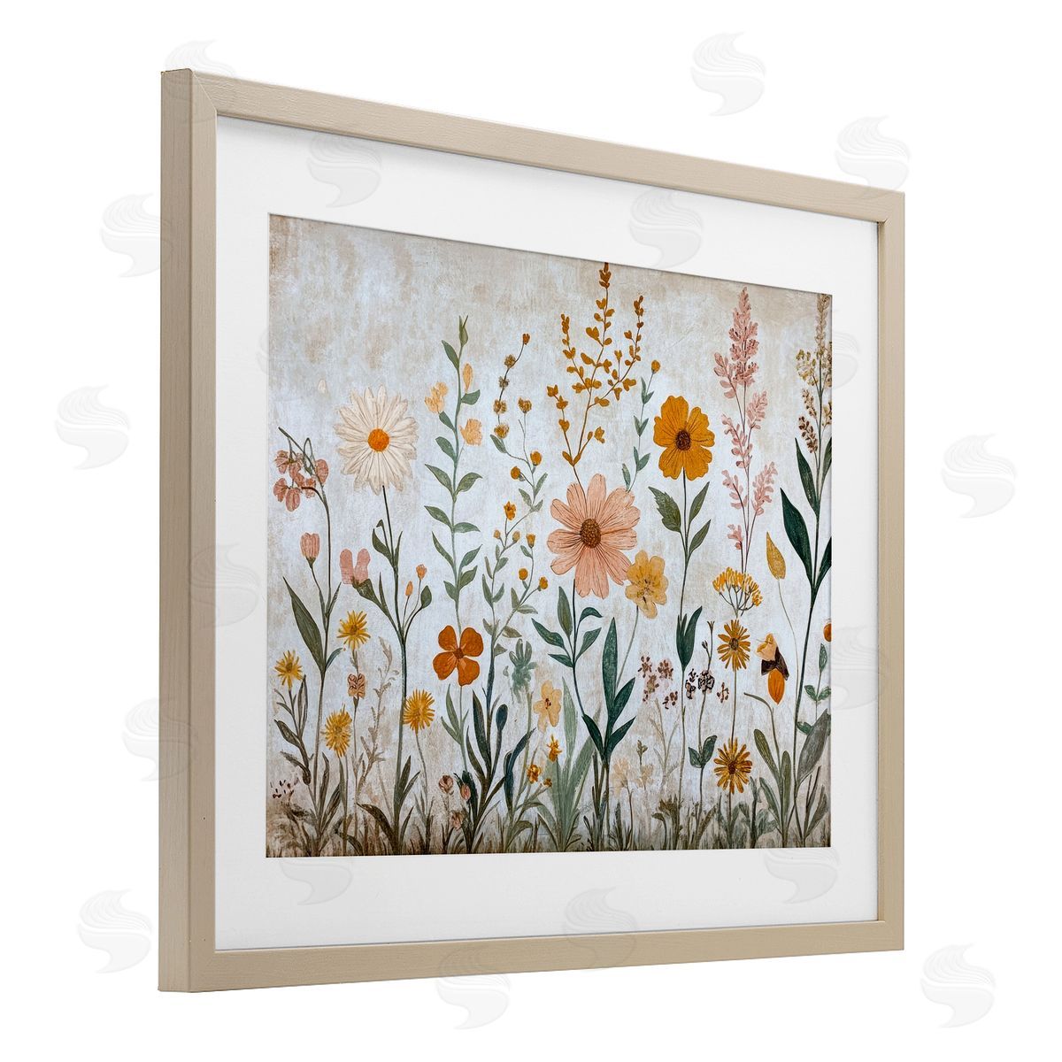Petal Prints Design Fall Flowers Foliage Canvas Wall Art Print