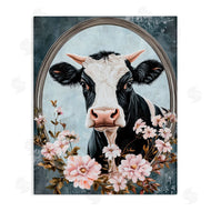 Petal Prints Design | Flower Horned Cow Portrait