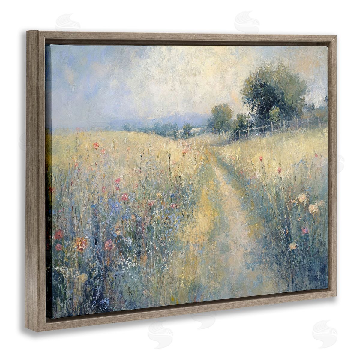 LSR Creative Studio Path Through Wildflower Field Canvas Wall Art Print