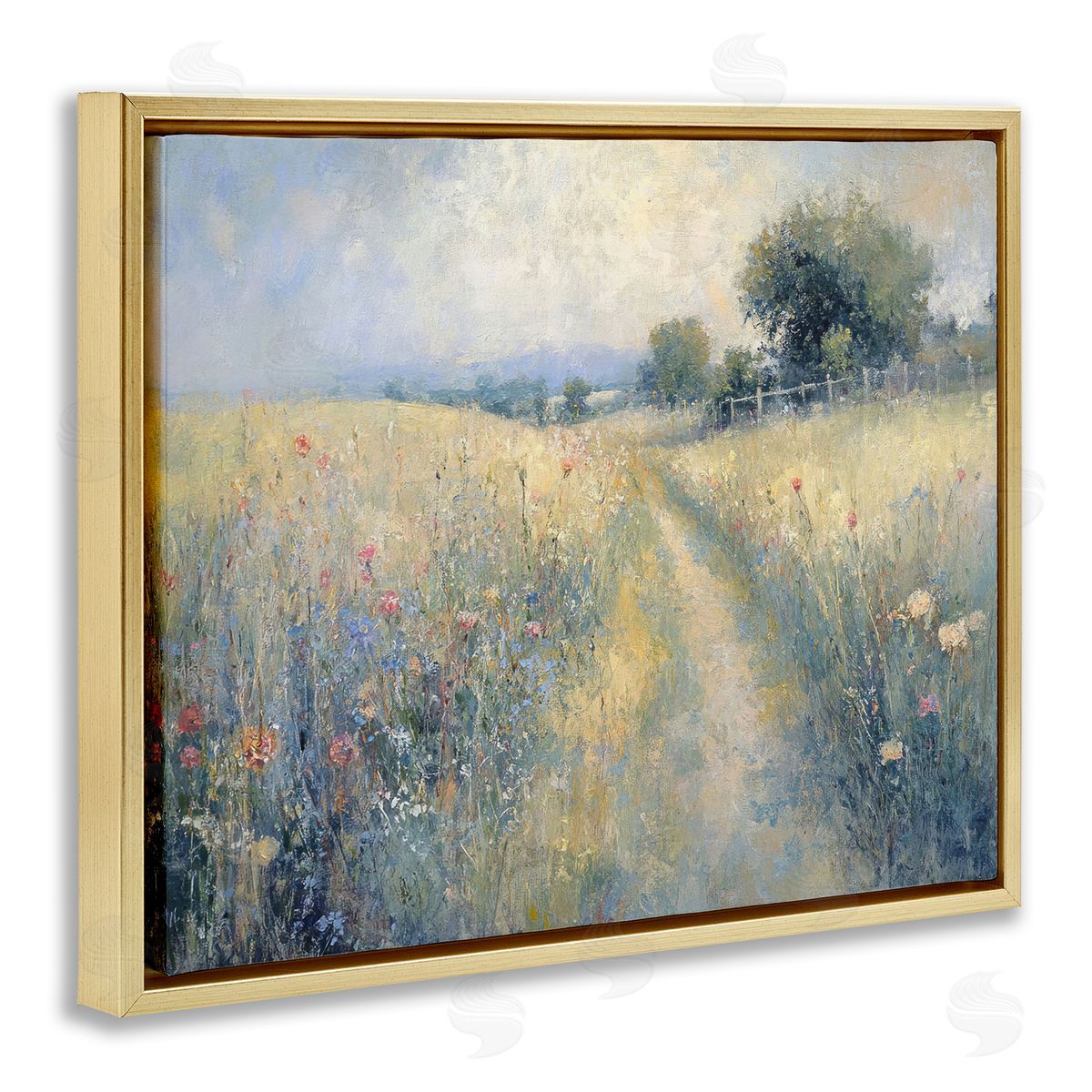 LSR Creative Studio Path Through Wildflower Field Canvas Wall Art Print