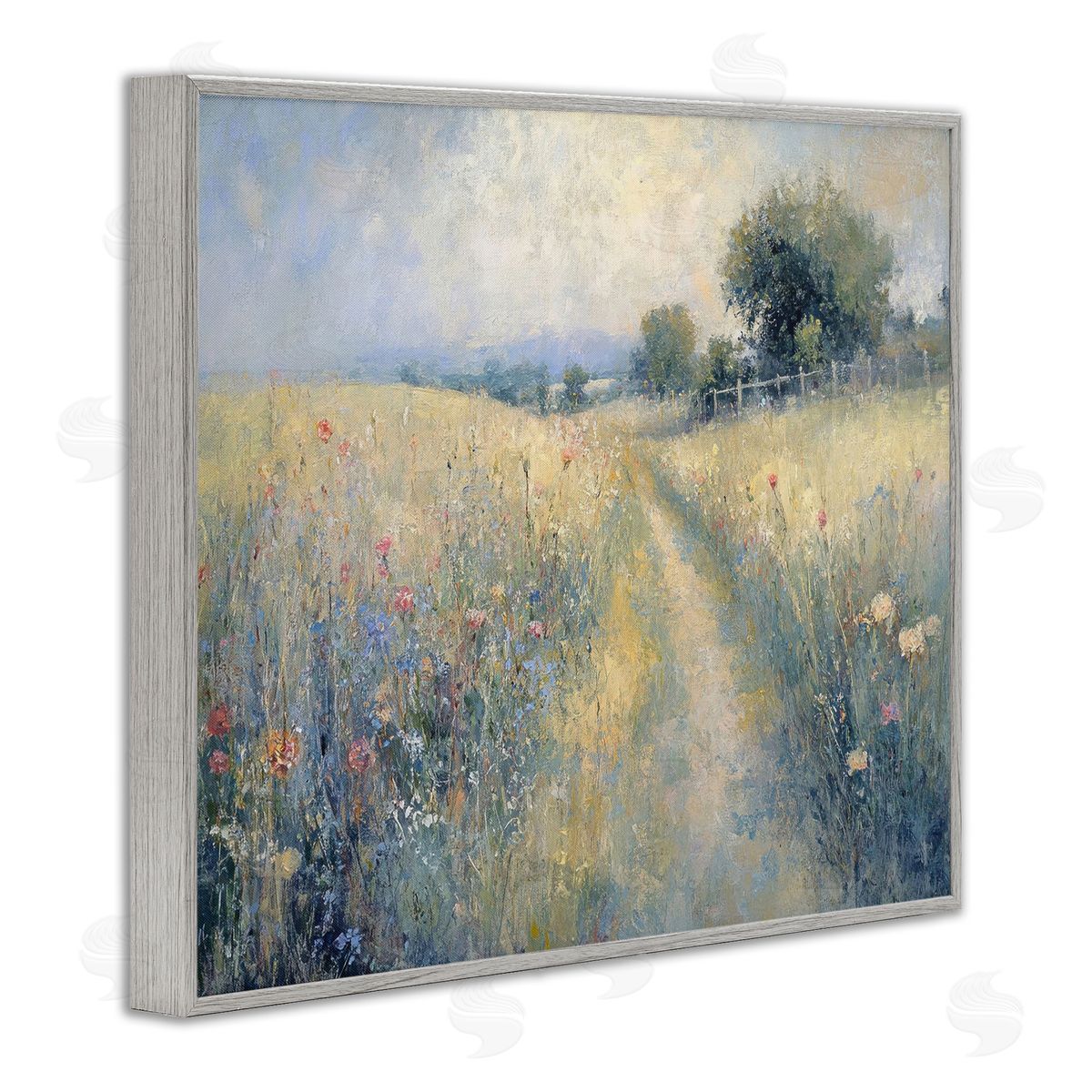 LSR Creative Studio Path Through Wildflower Field Canvas Wall Art Print