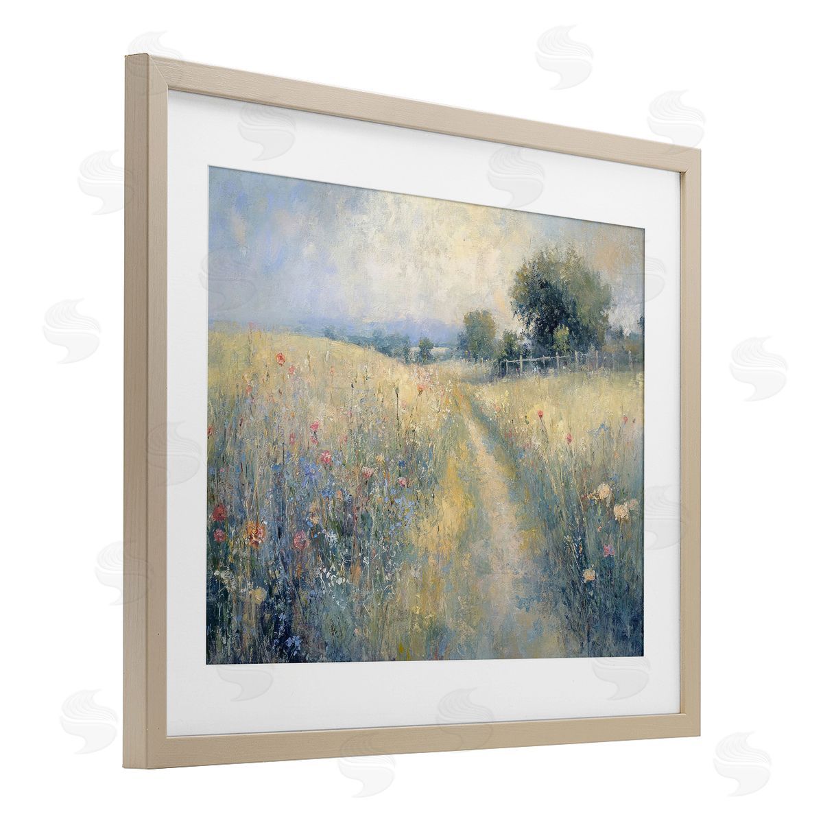 LSR Creative Studio Path Through Wildflower Field Canvas Wall Art Print