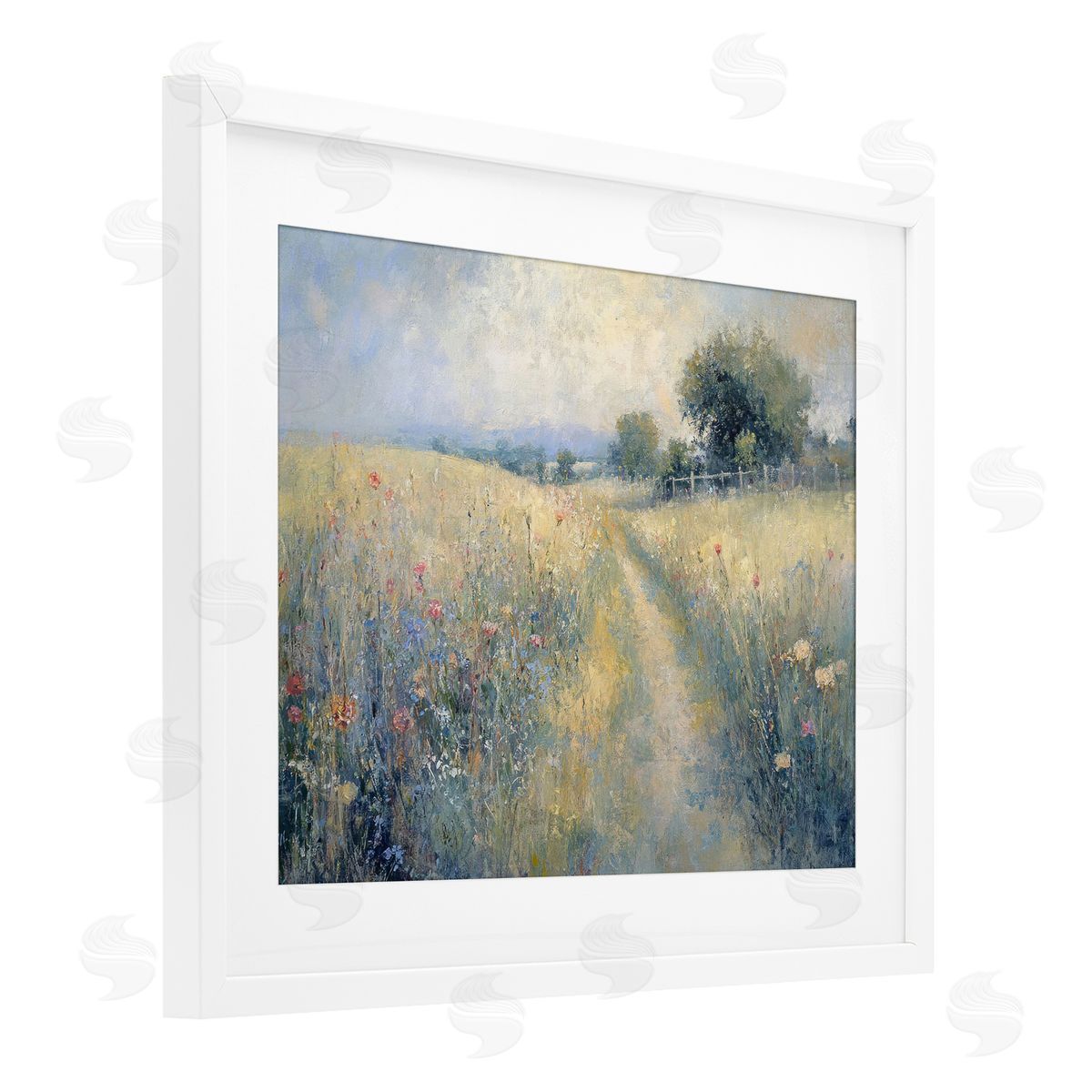 LSR Creative Studio Path Through Wildflower Field Canvas Wall Art Print