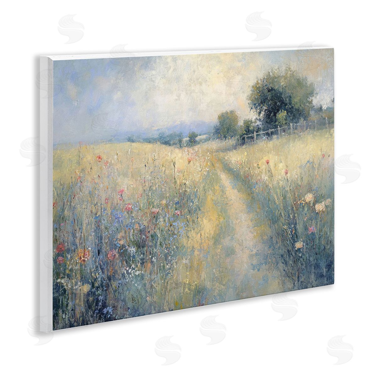 LSR Creative Studio Path Through Wildflower Field Canvas Wall Art Print
