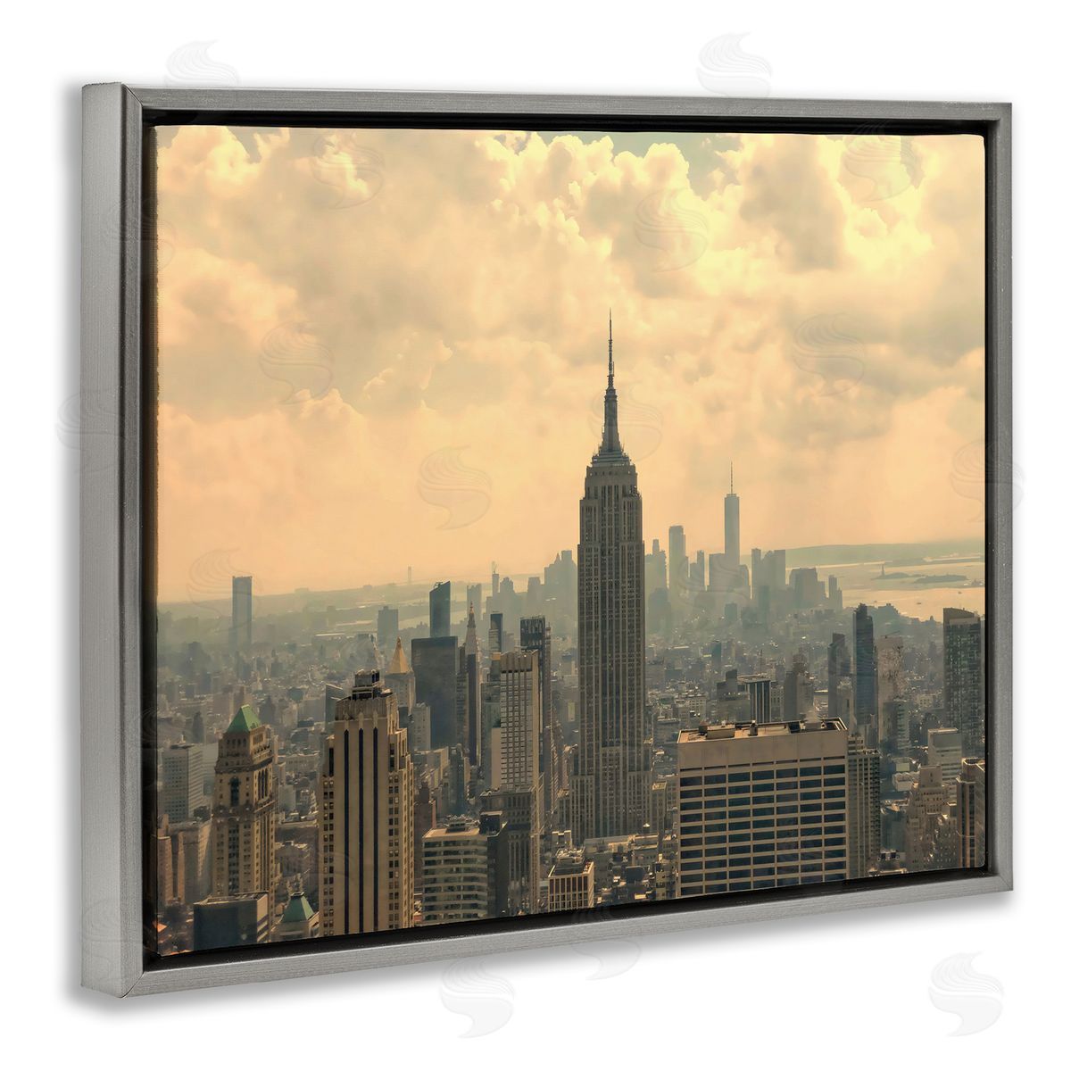 LSR Creative Studio NYC Skyline with Clouds Canvas Wall Art Print