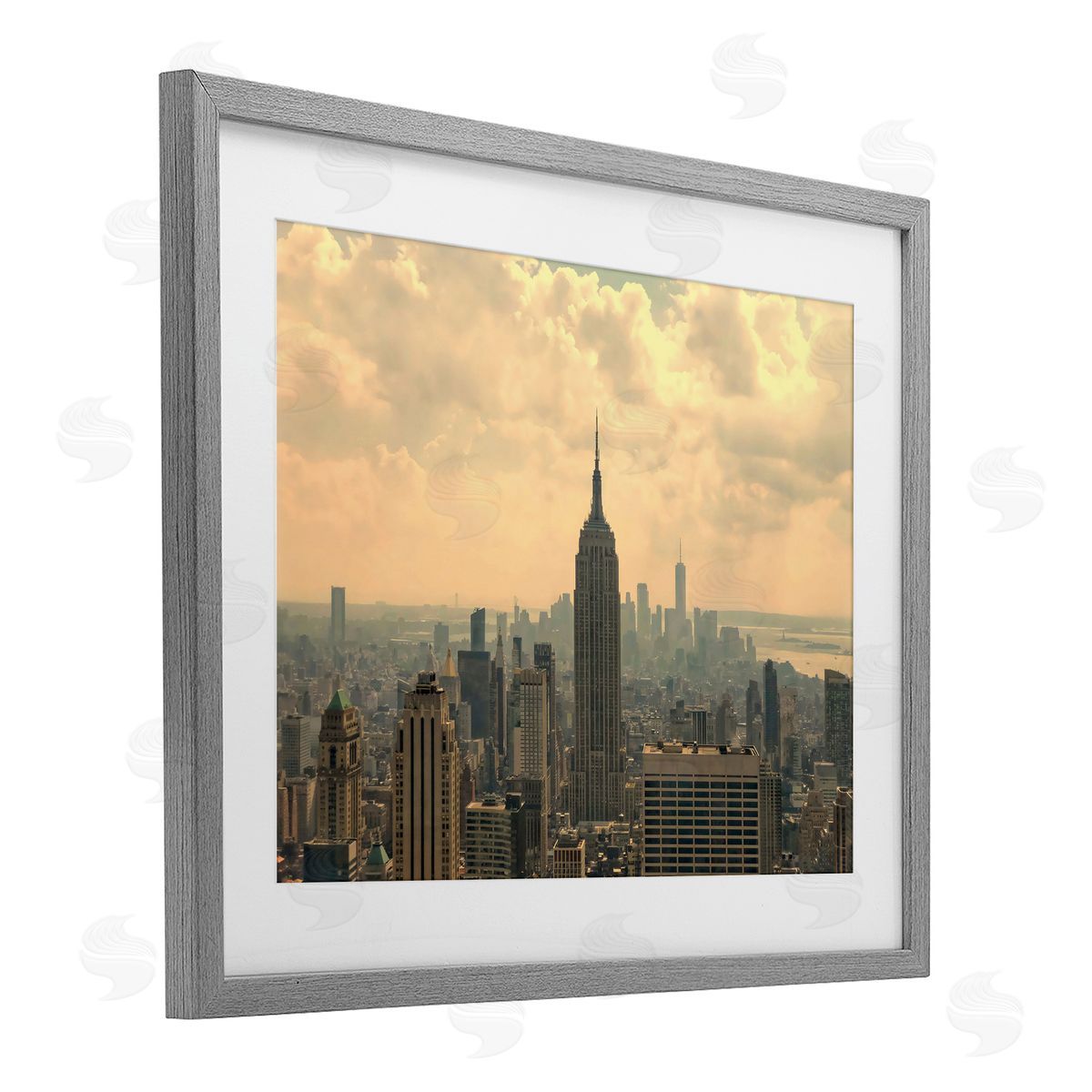 LSR Creative Studio NYC Skyline with Clouds Canvas Wall Art Print