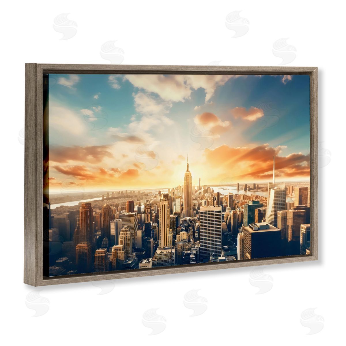 LSR Creative Studio Golden Hour Cityscape Sunset Canvas Wall Art Print